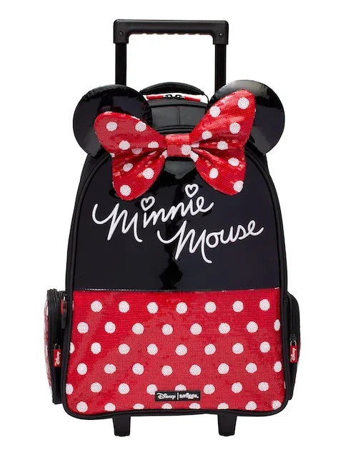 Smiggle School Bag : Minnie Mouse Colorful & Stylish 18 Inch Trolley Backpack for Kids