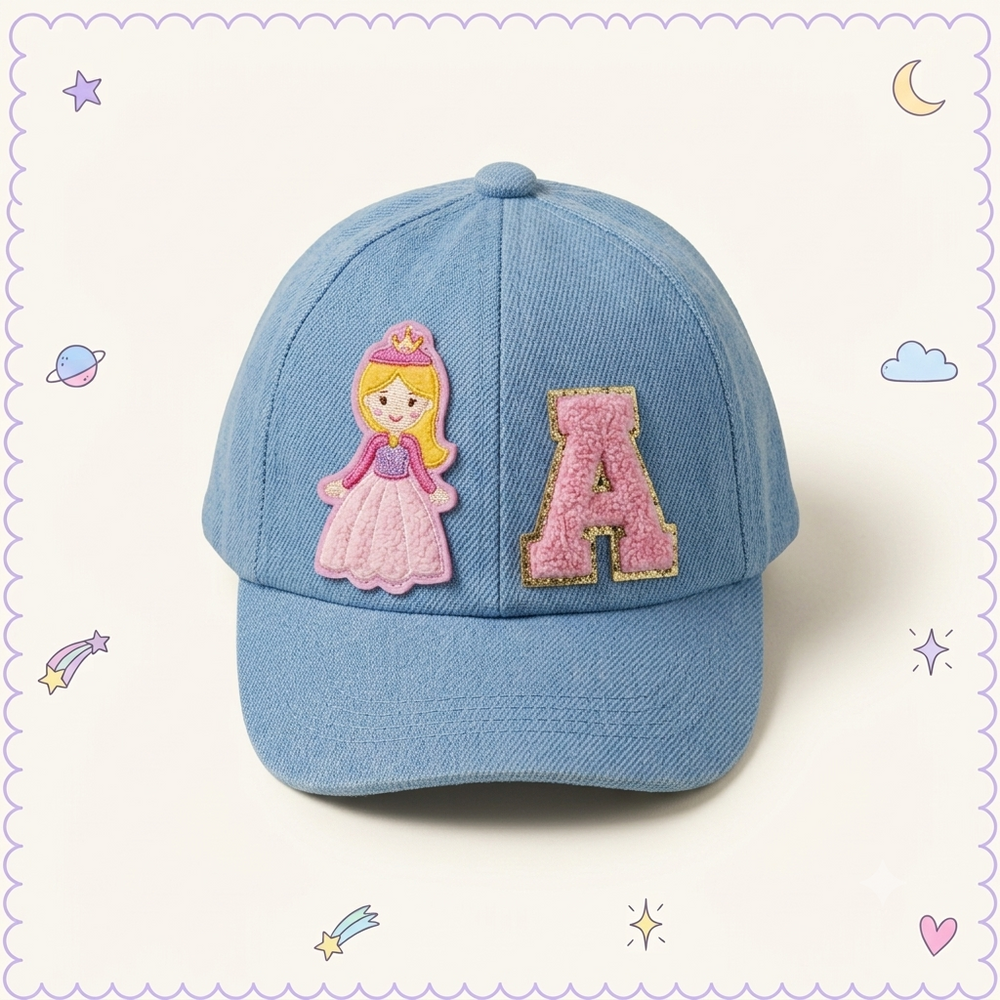 Personalised Kids Cap with Chenille Letter Patches