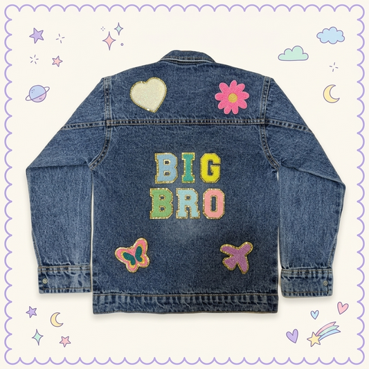 Personalised Kids Denim Jacket – Big Bro | Rakhi & Sibling Gift