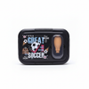 Black soccer lunch box