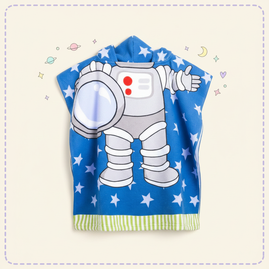 KRySt Hooded Towel – Blue Space | Perky Planets