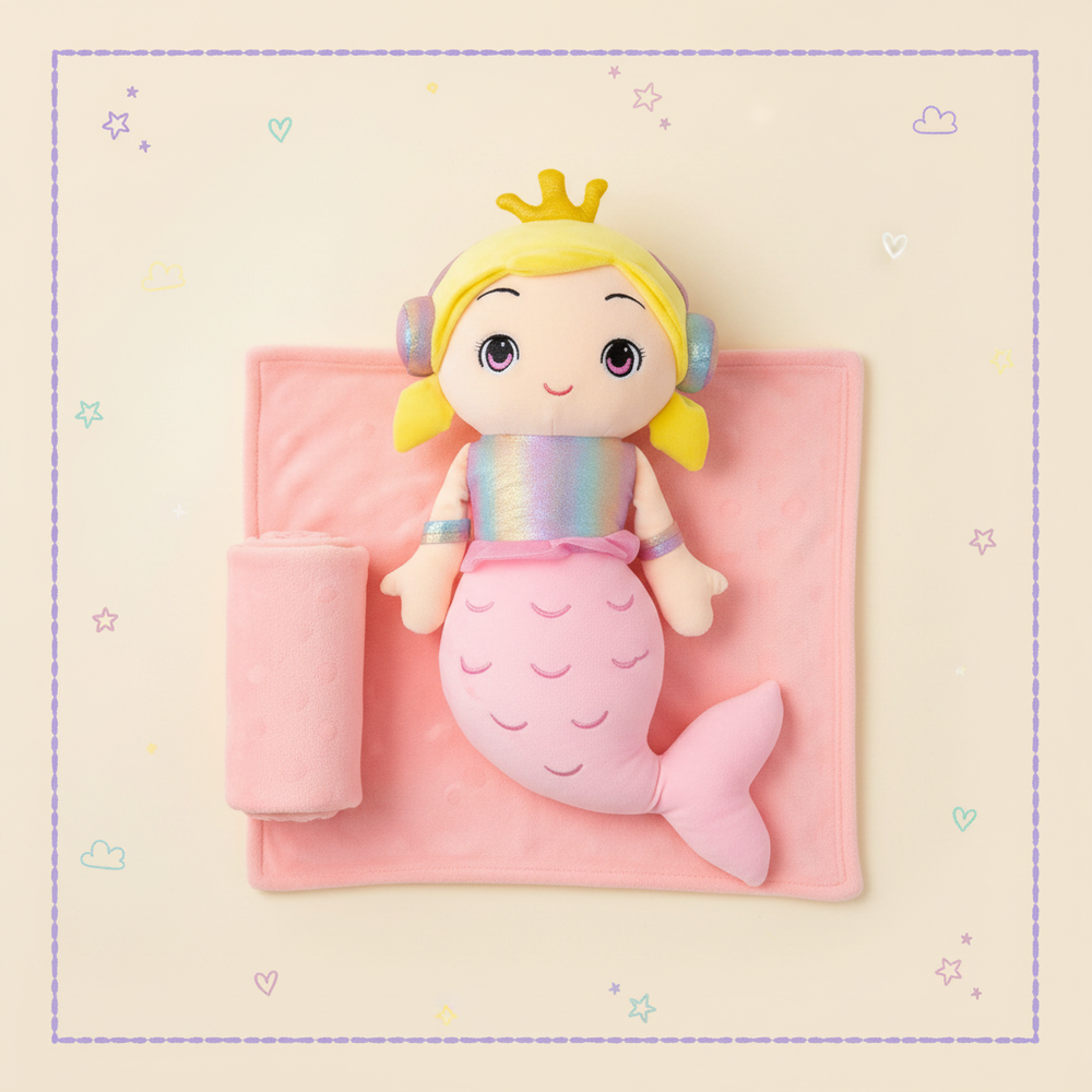 Mermaid Plush – Flat Lay