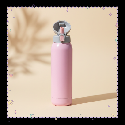 Pink Sport Bottle – Lid Open