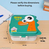 Super Dinosaur Green Kids Lunch Box – Stainless Steel Insulated Tiffin for School with Spoon, BPA-Free | Leak-Resistant Bento Box with Tray & Container | 1120ml + 70ml