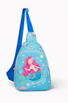 Unisex mermaid theme Travel Crossbody Backpack Shoulder Chest Bag, Polyester